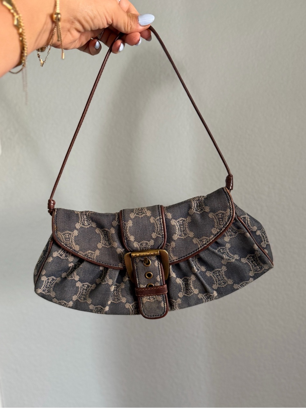 Authentic Celine Triomphe Ava shoulder bag